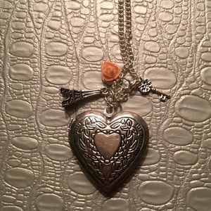 Heart locket necklace
